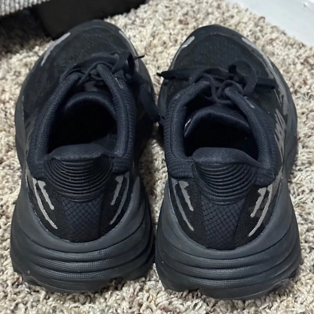 Hoka Stinson 7 Men 8.5 Black Black Running Shoes 1141531 BBLC Low Top Sneaker